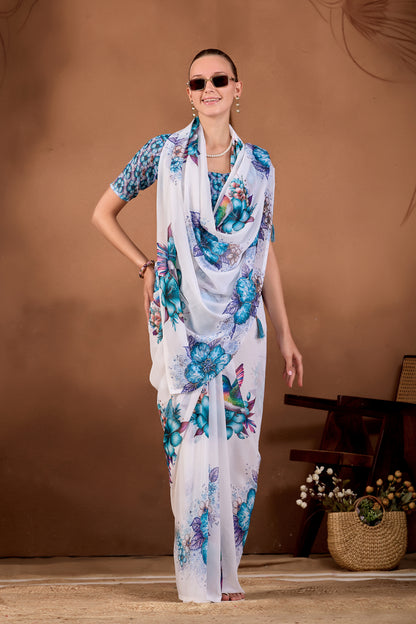white-mor-peach-floral-bird-weightless-saree-standing-pose